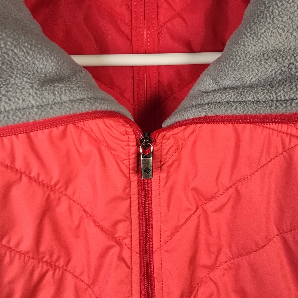 Columbia Women’s Coral and Gray Mix It Full Zip Quilted Vest Size Small - Picture 5 of 12